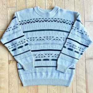 Tip Top Tailor Oversized Vintage Retro Nordic Sweater Crewneck Size Small Medium
